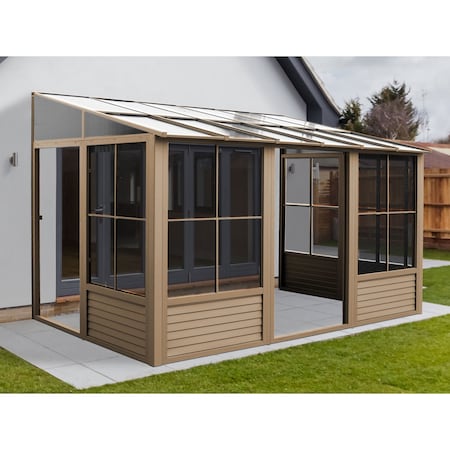 Gazebo Penguin Florence Wall Mounted Solarium 8x12 Polycarbonate Roof W1207-12